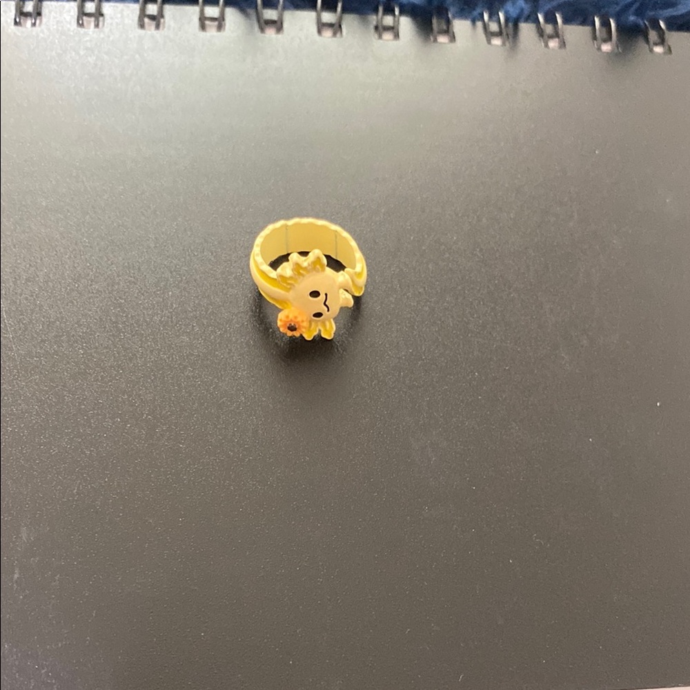 Hot Topic Yellow Axolotl Ring